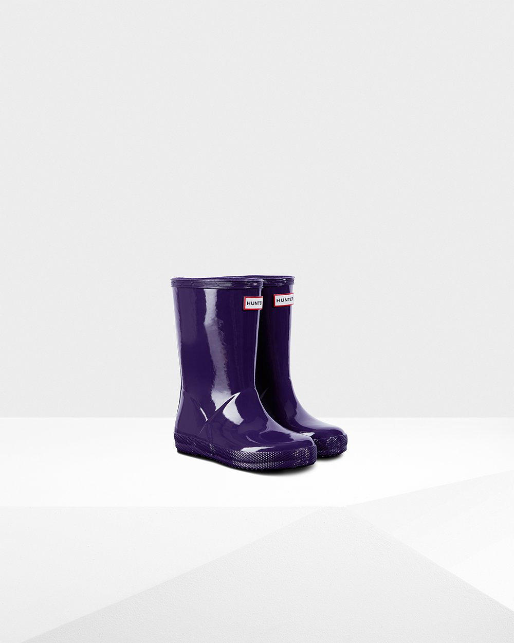 Kids Hunter Original First Classic Gloss | Rain Boots Blue Purple | NZ-61829-AUNK